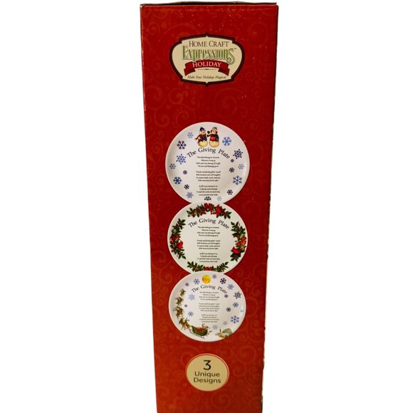 Christmas Beautiful The Giving Plate with Snowman and beautiful poem - Picture 2 of 5